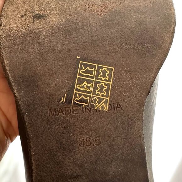 Free People Leather Charm Double V Ankle Boots Size 38.5 - Picture 12 of 16